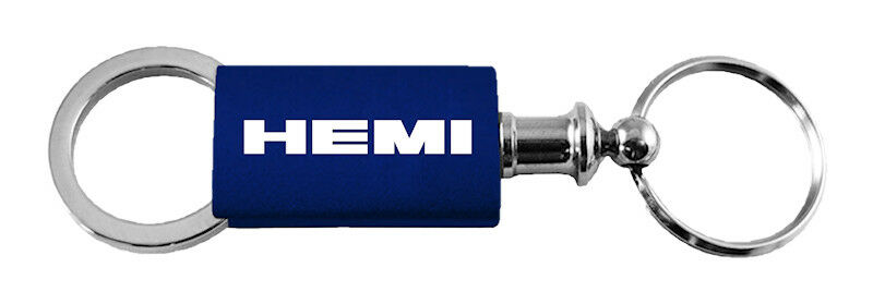 Blue Hemi Rectangular Valet Style Authentic Key Chain - Click Image to Close